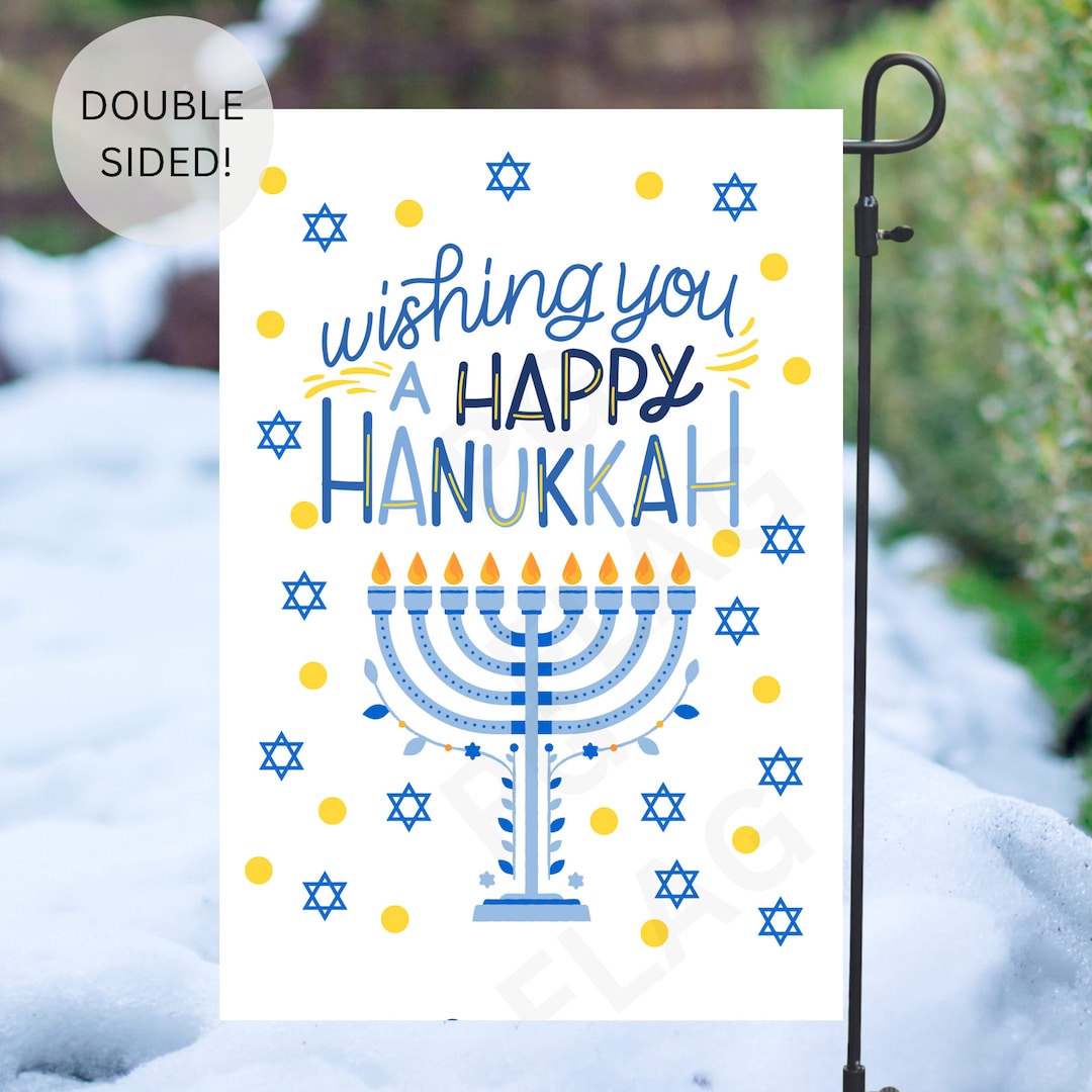 Hanukkah Flag Hanukkah Garden Flag Hanukkah Yard Flag Jewish