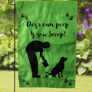 Cães podem fazer cocô em bandeira de quintal | Bandeira engraçada | Bandeira decorativa de jardim | Bandeira de jardim | Bandeira de cachorro | Eu amo cachorros | Pegue cocô
