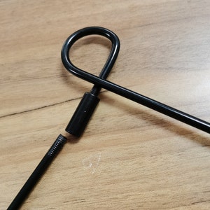 Black garden flag stand three sections screw together no tools or additional parts needed.