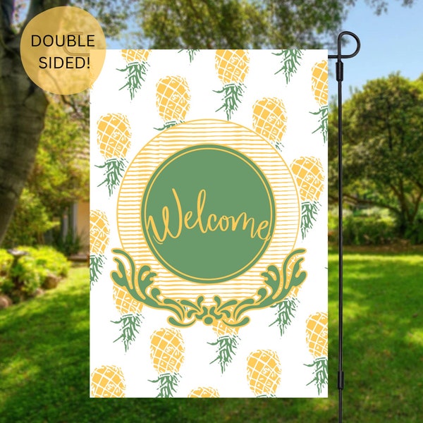 Pineapple Garden Flag Etsy