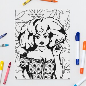 Printable: Cannabis Coloring Pages, Adult Coloring, Stress Relief, 420 ...