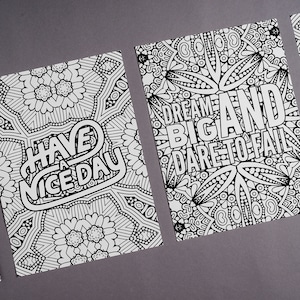 Printable: Coloring Pages, Adult Coloring, Kids Coloring, Mandala Coloring Page, Stress Relief, Coloring Book, Motivational Color, Zentangle