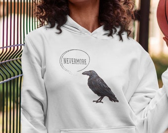 Nevermore Sweatshirt Quoth the Raven Nevermore Edgar Allan Poe Sweatshirt Literary Sweatshirt Halloween Hoodie