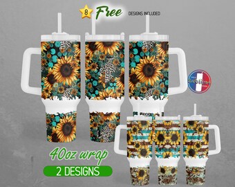 40oz Sunflower Tumbler Wrap 40oz Western Cowhide Tumbler PNG 40oz Gemstone Tumbler Design 40oz Stanley Tumbler Handle 40oz Sublimation