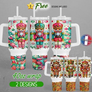 40oz Nutcracker 40oz Tumbler Wrap 40oz Christmas Nutcracker Tumbler PNG 40oz Winter Tumbler Design Xmas 40oz Tumbler Sublimation