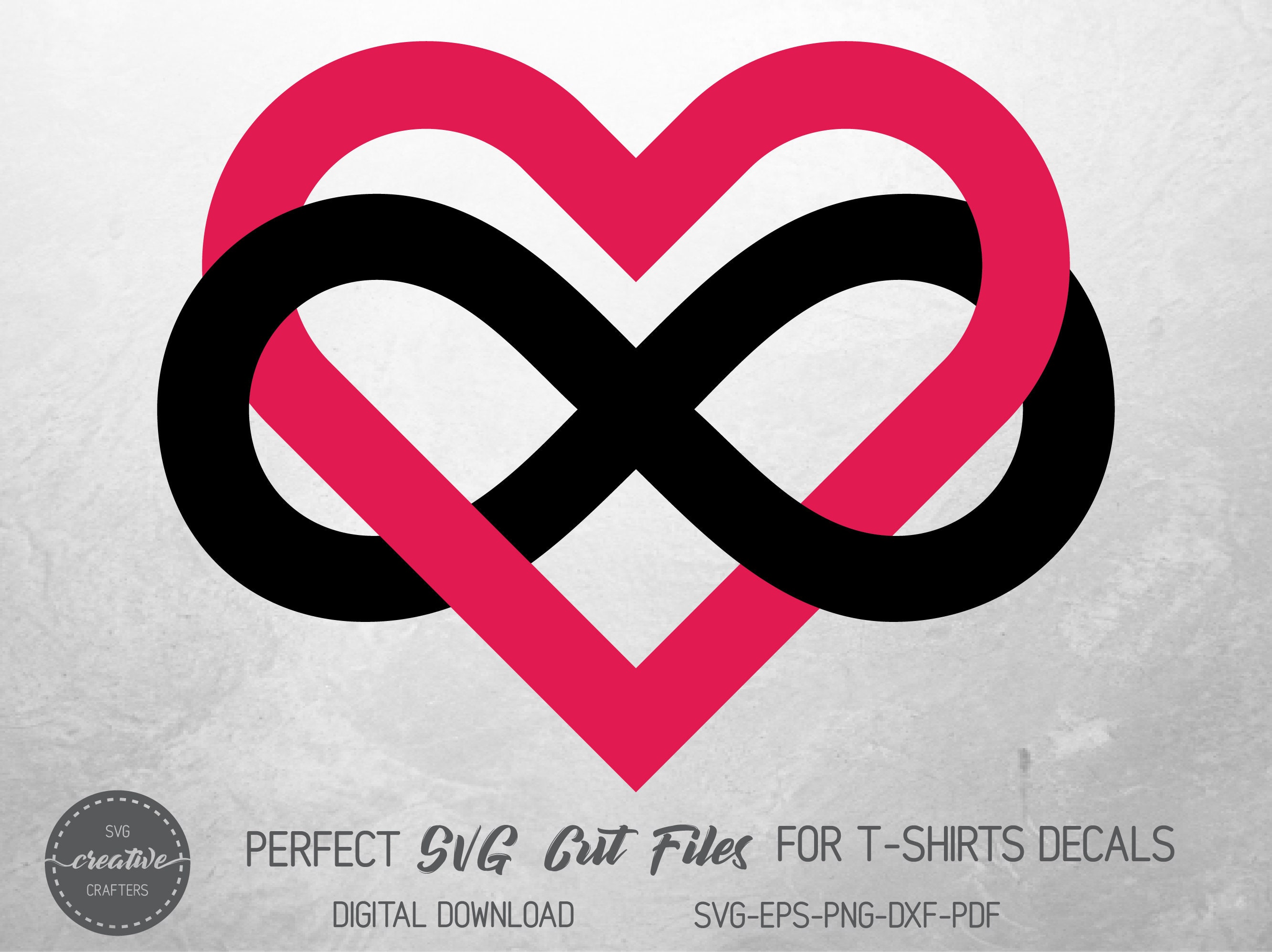 Infinity Heart Design SVG Heart SVG Monogram SVG Love - Etsy
