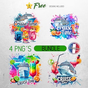 Cruise Time Watercolor Sublimation Digital Download, Cruise Png Designs for shirt, Cruise Vacation Png, Cruise Lovers