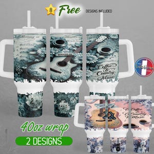 40oz Country Music 40oz Tumbler Wrap 40oz Coffee Country Girl 40oz Tumbler PNG Running on Coffee 40oz Tumbler Design | 40oz Sublimation