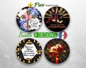 Christian Jesus  Car Coaster PNG Bundle Religious Faith Car Coaster Sublimation Designs Cross Bible Car Coaster Designs