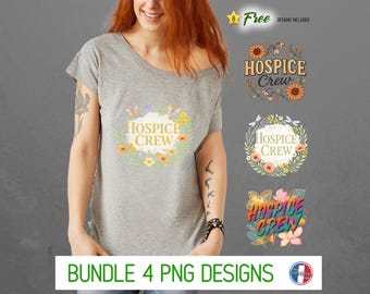 Hospice Crew Png, Hospice Squad Png, Hospice Nurse Sublimation Designs, Medical Crew, Floral Hospice Png, Nurse Gift Png