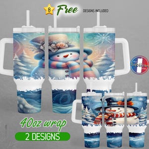 Christmas Snowman Tumbler Wrap Bundle Cute Snowman 20oz Tumbler PNG Christmas Tumbler Design Cute Winter 20oz Skinny Tumbler Sublimation