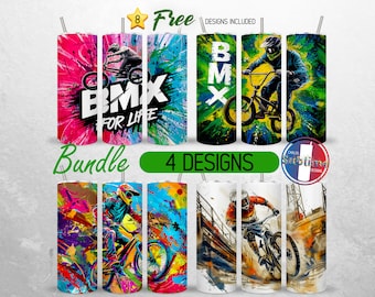 Sömlös Graffiti BMX Tumbler Wrap Bundle BMX Biker 20oz Tumbler PNG BMX Racing Cyklist Tumbler Design 20oz Mager Tumbler Png Sublimering
