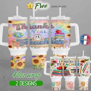 40oz School Teacher 40oz Tumbler Wrap 40oz Favorite Teacher Appreciation 40oz Tumbler PNG Back to School 40oz Tumbler Design Sublimation