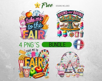 Take me to the Fair Sublimation Design PNG Digital Download , County State Fair Country Rides png, Neon Ferris Wheel, Fall Autumn Design