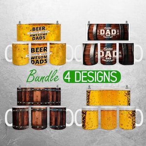 Best Dad  Mug Wrap PNG Men Beer 11oz and 15oz Mug Sublimation Design Fathers Day Mug Wrap Designs Full Mug Wrap Bundle Cup PNG