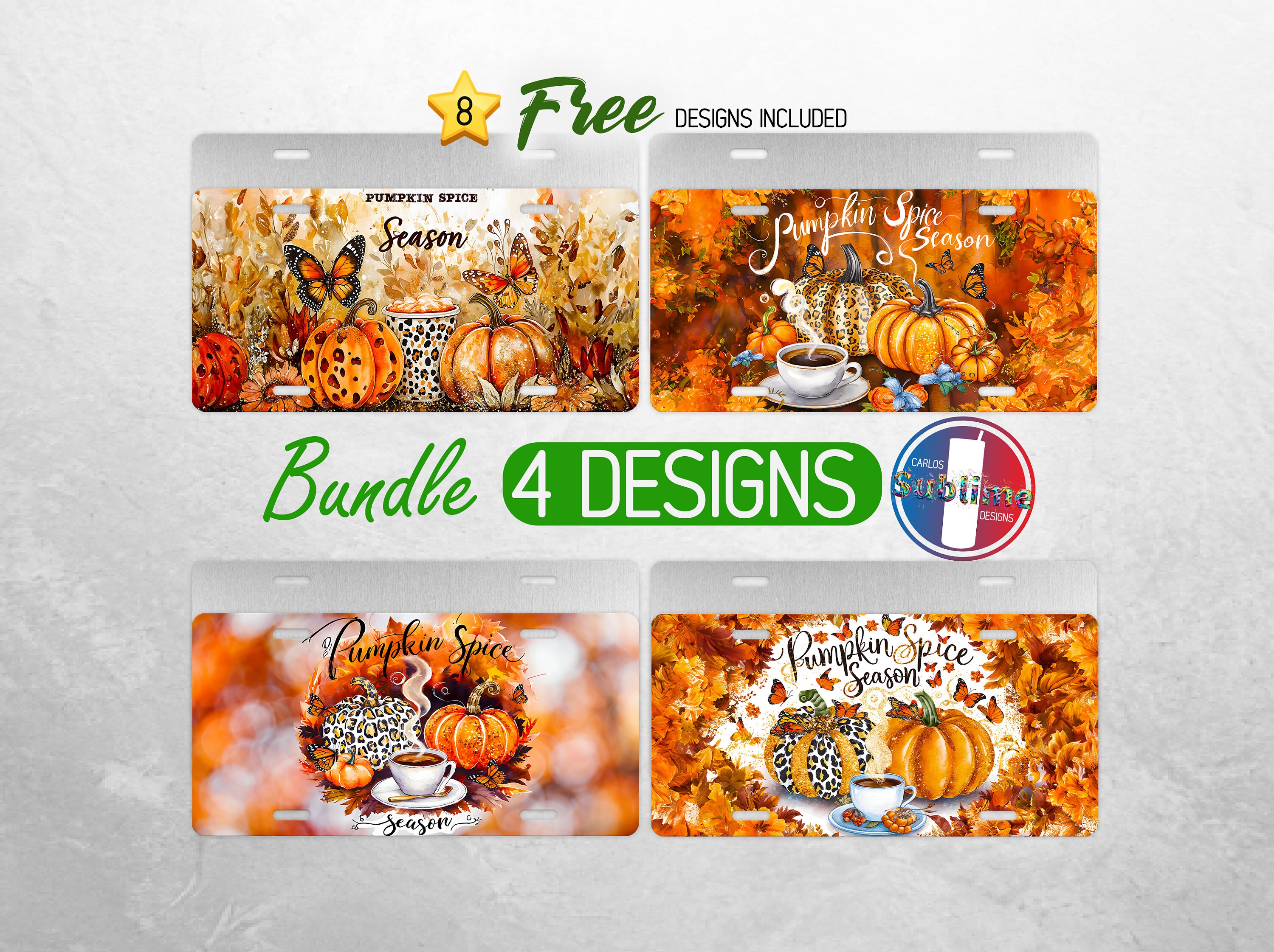 Pumpkin Season License Plate PNG Pumpkin Fall License Plate Design