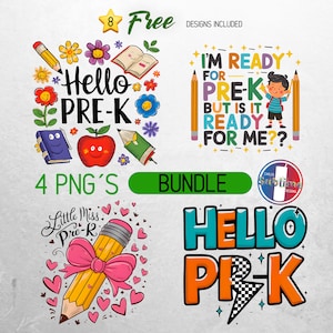 Pre-K PNG sublimation design download, Little Miss Pre-K Png, Pre-k Boys png, Back to School png, Hello Pre-k Png, Pre-K Rocker PNG shirts