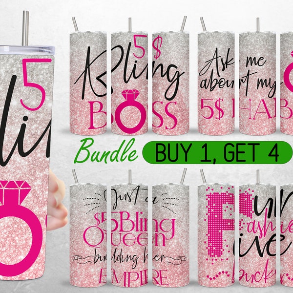 Paparazzi Tumbler Wrap Bundle Paparazzi Bling Boss Tumbler Designs for Woman PNG Sublimation +18 FREE Tumbler Designs 20oz Full Tumbler Wrap