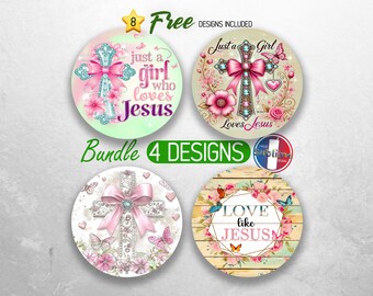 Christian Jesus  Car Coaster PNG Bundle Religious Faith Car Coaster Sublimation Designs Cross Bible Car Coaster Designs