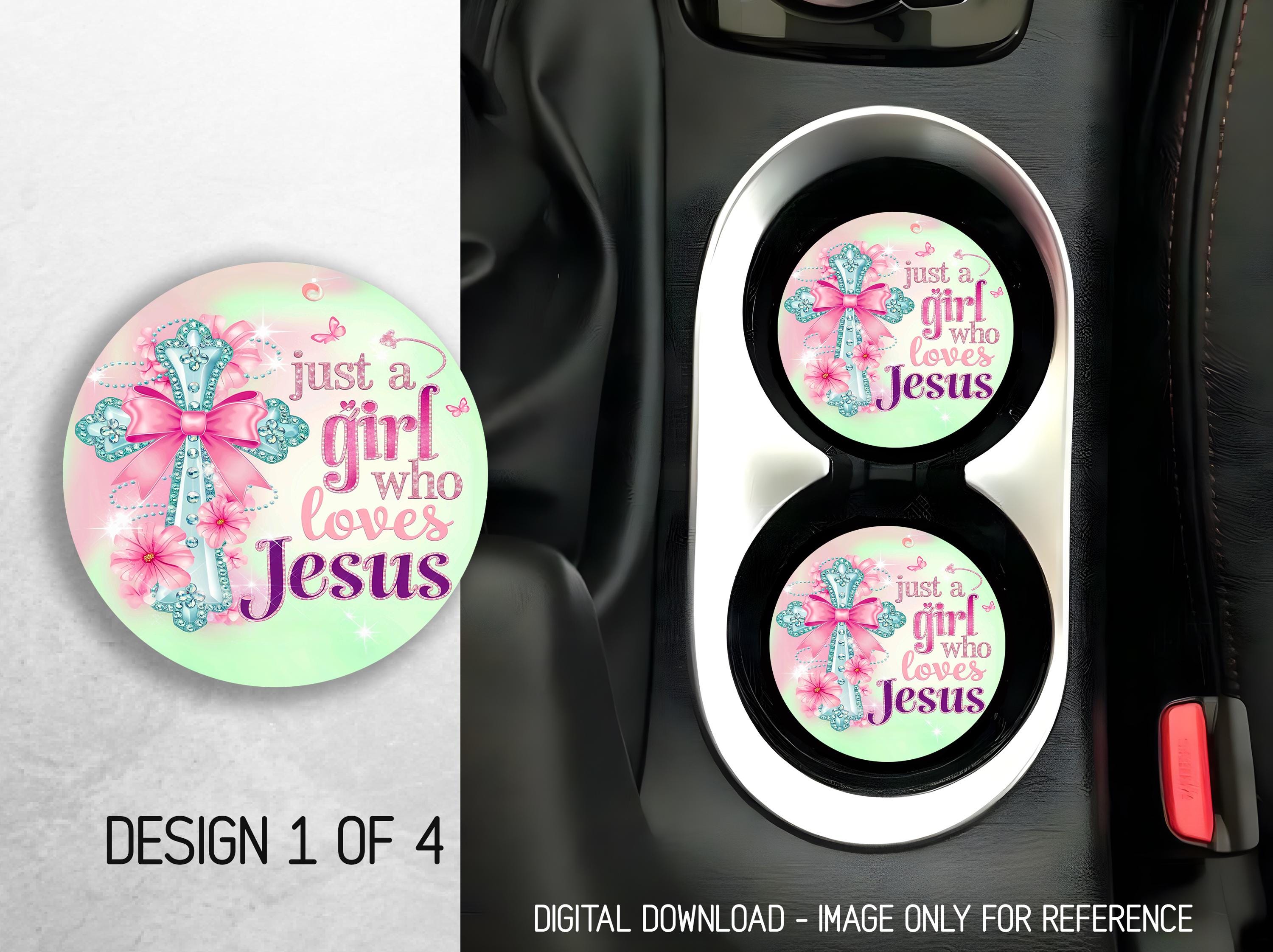 Christian Jesus Car Coaster PNG Bundle Religious Faith Car Coaster ...
