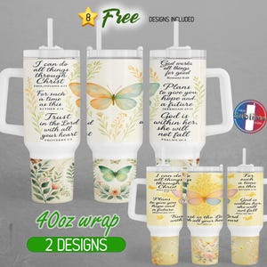 40oz Bible Verse 40oz Tumbler Wrap 40oz Christian Inspirational 40oz Tumbler PNG Positive Saying 40oz Tumbler Design | 40oz Sublimation