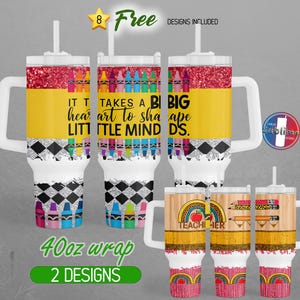 40oz School Teacher Tumbler Wrap 40oz Honey Bee Teacher Tumbler PNG 40oz Teacher Appreciation Sublimation 40oz Stanley Tumbler Handle