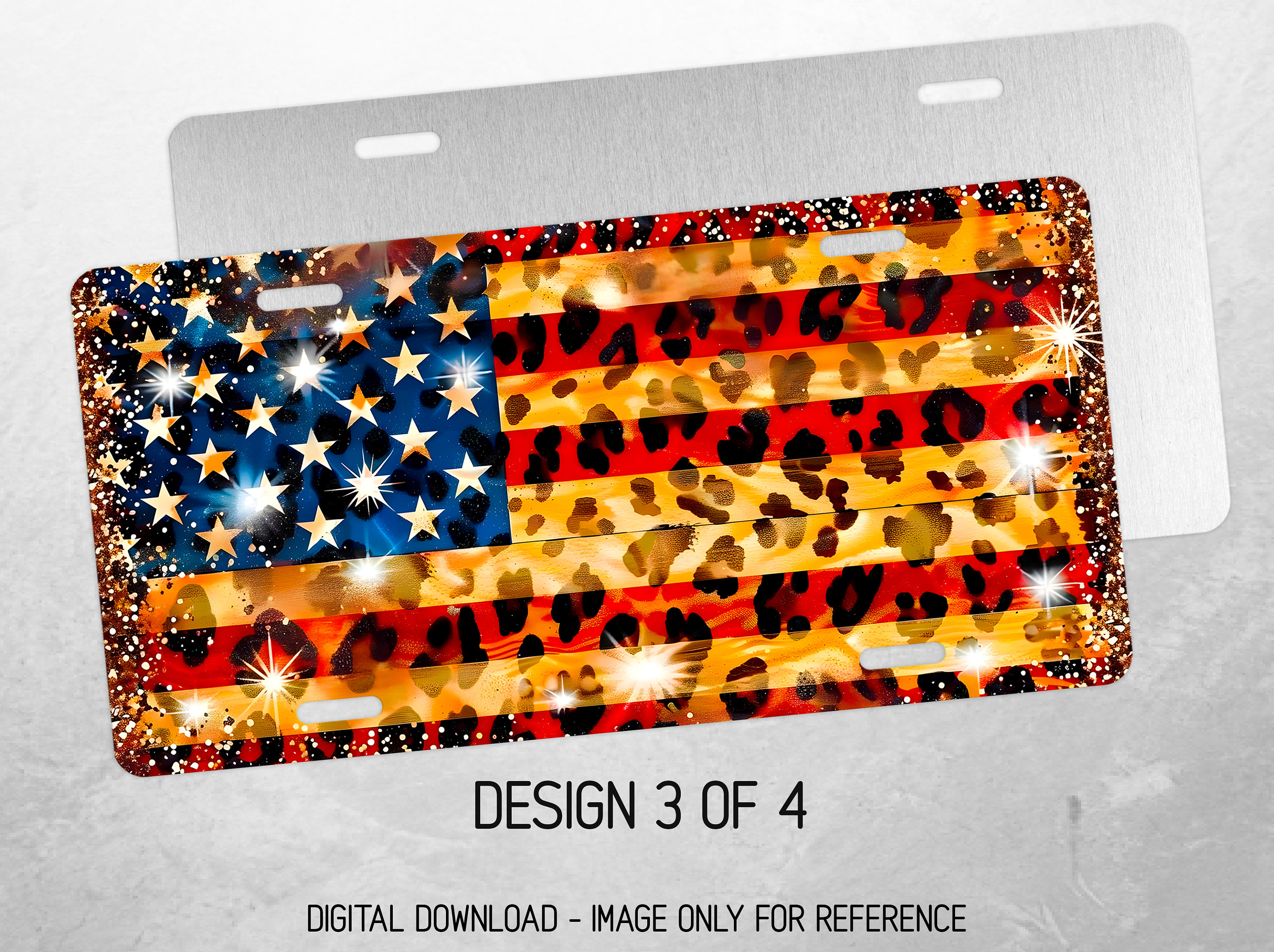 3D American Flag License Plate PNG USA Flag 4th of July License Plate ...