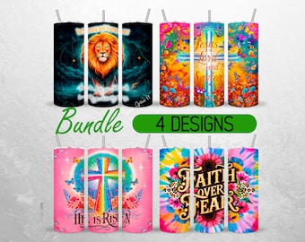 Seamless Christian Tumbler Wrap Bundle Faith Bible Verse 20oz Tumbler PNG Jesus Religious Tumbler Design +18 FREE 20oz Skinny Sublimation