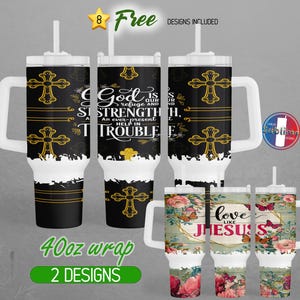 40oz Christian Jesus  40oz Tumbler Wrap 40oz Religious Faith 40oz Tumbler PNG Cross Bible 40oz Tumbler Design | Handle 40oz Sublimation