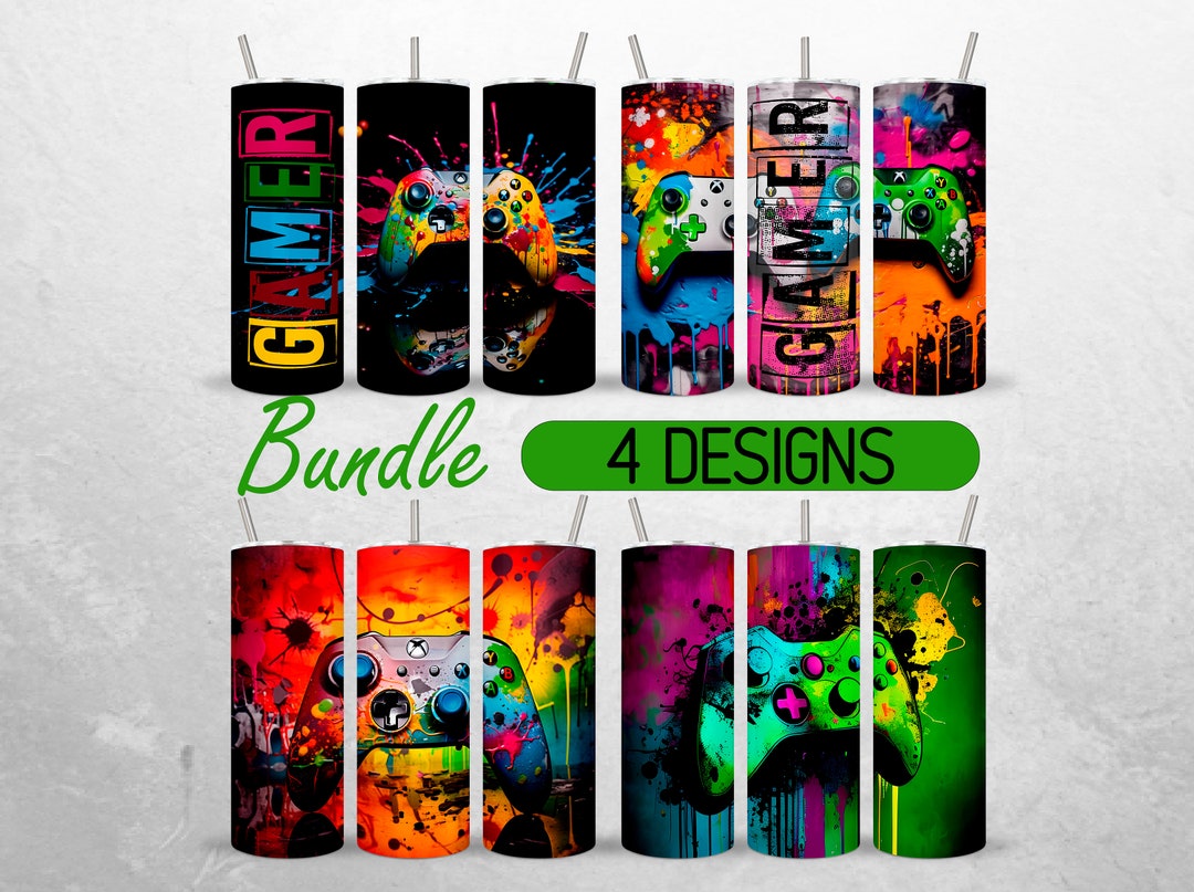 Gamer Tumbler Wrap Gaming Game Controller Tumbler Wrap Video Game ...