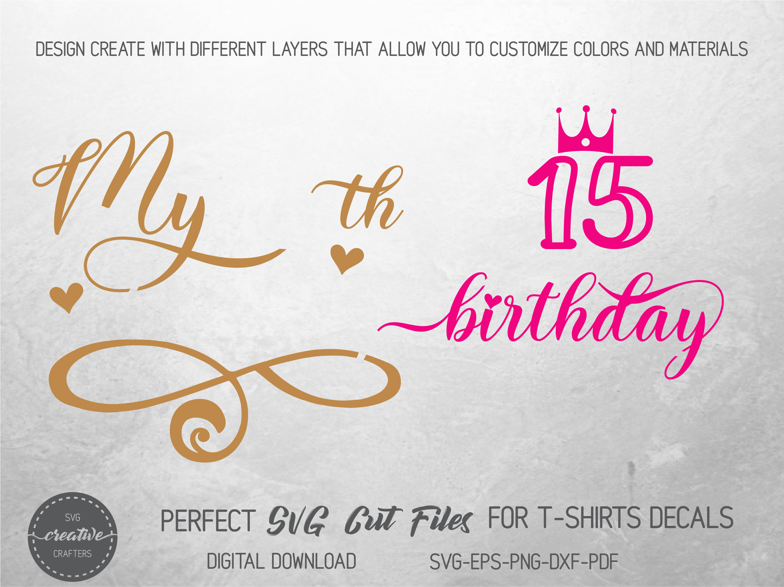 15th Birthday Svg Fifteen Birthday Svg Birthday Girl Svg Etsy Israel