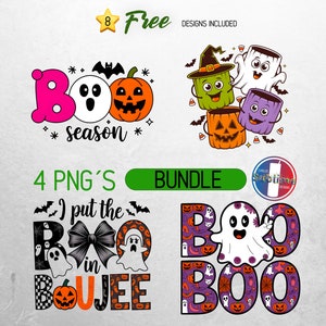 Boo Season png Bundle,I Put The Boo in Boujee Png, Coquette Halloween PNG, Fall png, Spooky Season Png, Pumpkin Png, Halloween Mama Png
