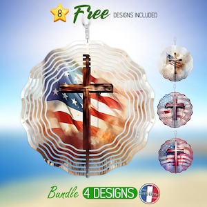 Christian Jesus Wind Spinner PNG Design Bundle Religious Faith Windspinner PNG Sublimation Floral Easter Wind Spinner PNG