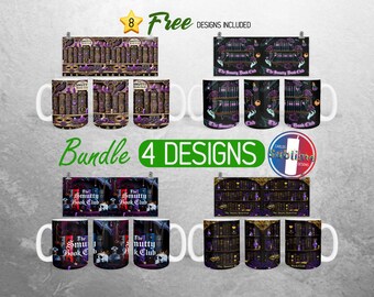 The Smutty Book Club Mug Wrap Bundle Book Lover Mug PNG Design Bookish Bookworm Full Mug Wrap | 11oz and 15oz Mug Sublimation