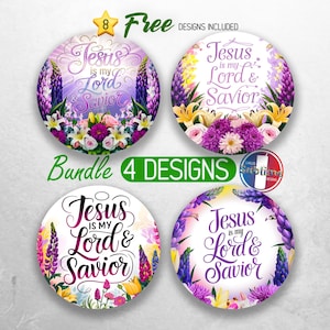 Christian Jesus Car Coaster PNG Bundle Religious Faith Car Coaster Sublimation Designs Floral Easter Car Coaster Designs