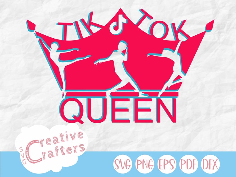 Download Tiktok Queen SVG Tik Tok SVG Tik Tok Logo SVG Sublimation ...