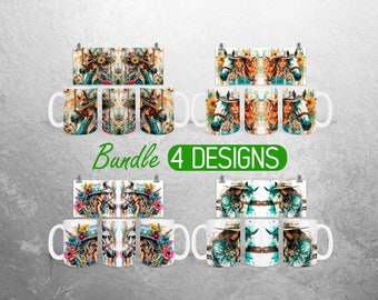 Taza envolvente para chica con caballo PNG, diseño de sublimación para taza de 11 oz y 15 oz, diseño de taza de vaquera con caballo para mujer, diseño de taza envolvente para campo, paquete completo de taza envolvente PNG