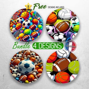 Sports Car Coaster PNG Bundle Sports Balls Car Coaster Sublimation Designs Soccer Football Baseball Car Coaster Designs