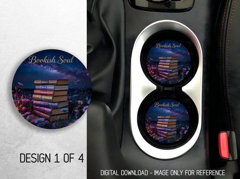 Book Lover Car Coaster PNG Bundle Bookish Soul Coaster Sublimation ...