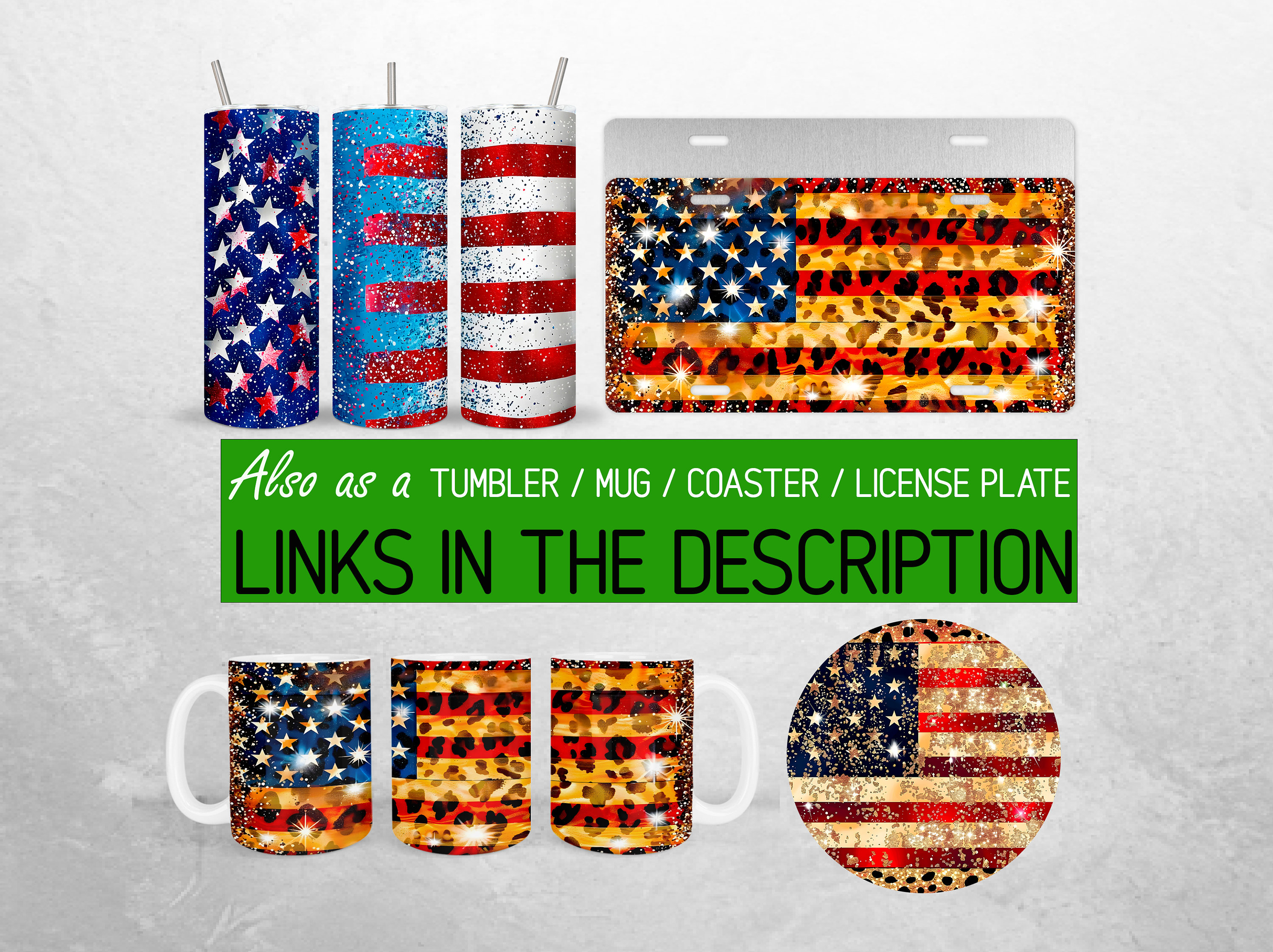 3D American Flag License Plate PNG USA Flag 4th of July License Plate ...