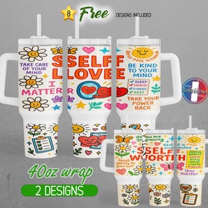 40oz Self Love 40oz Tumbler Wrap 40oz Positive Affirmation 40oz Tumbler PNG Motivational Inspirational 40oz Tumbler Design 40oz Sublimation