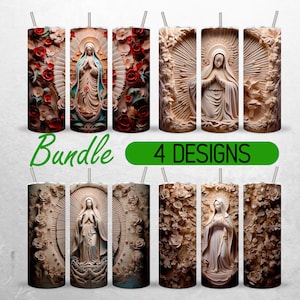 Virgen de Guadalupe Gobelet Wrap Lady of Guadalupe Gobelet PNG Gobelet religieux mexicain design + 18 gobelets minces 20 oz gratuits sublimation PNG