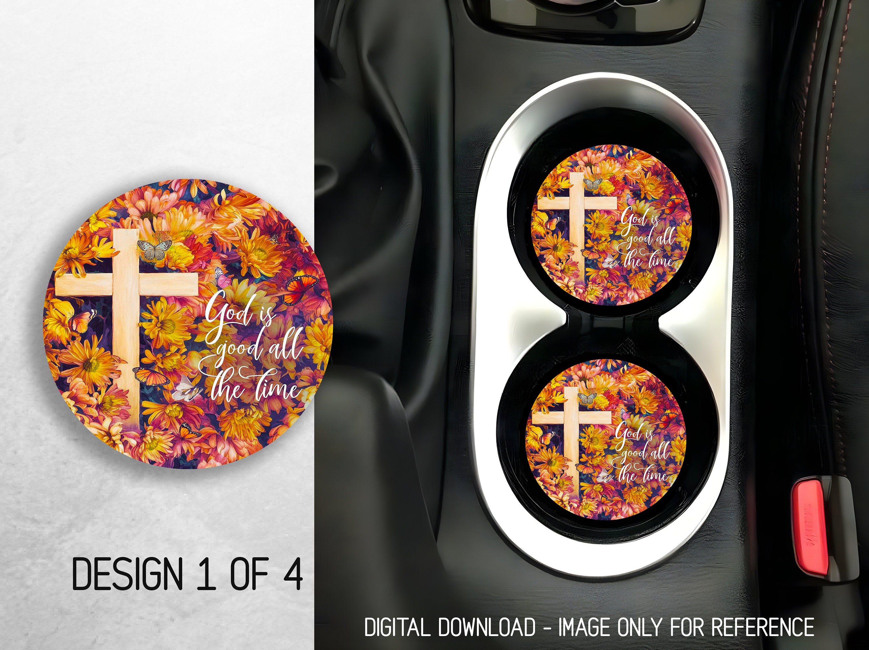 God is Good All the Time Car Coaster PNG Bundle Faith Christian Coaster ...