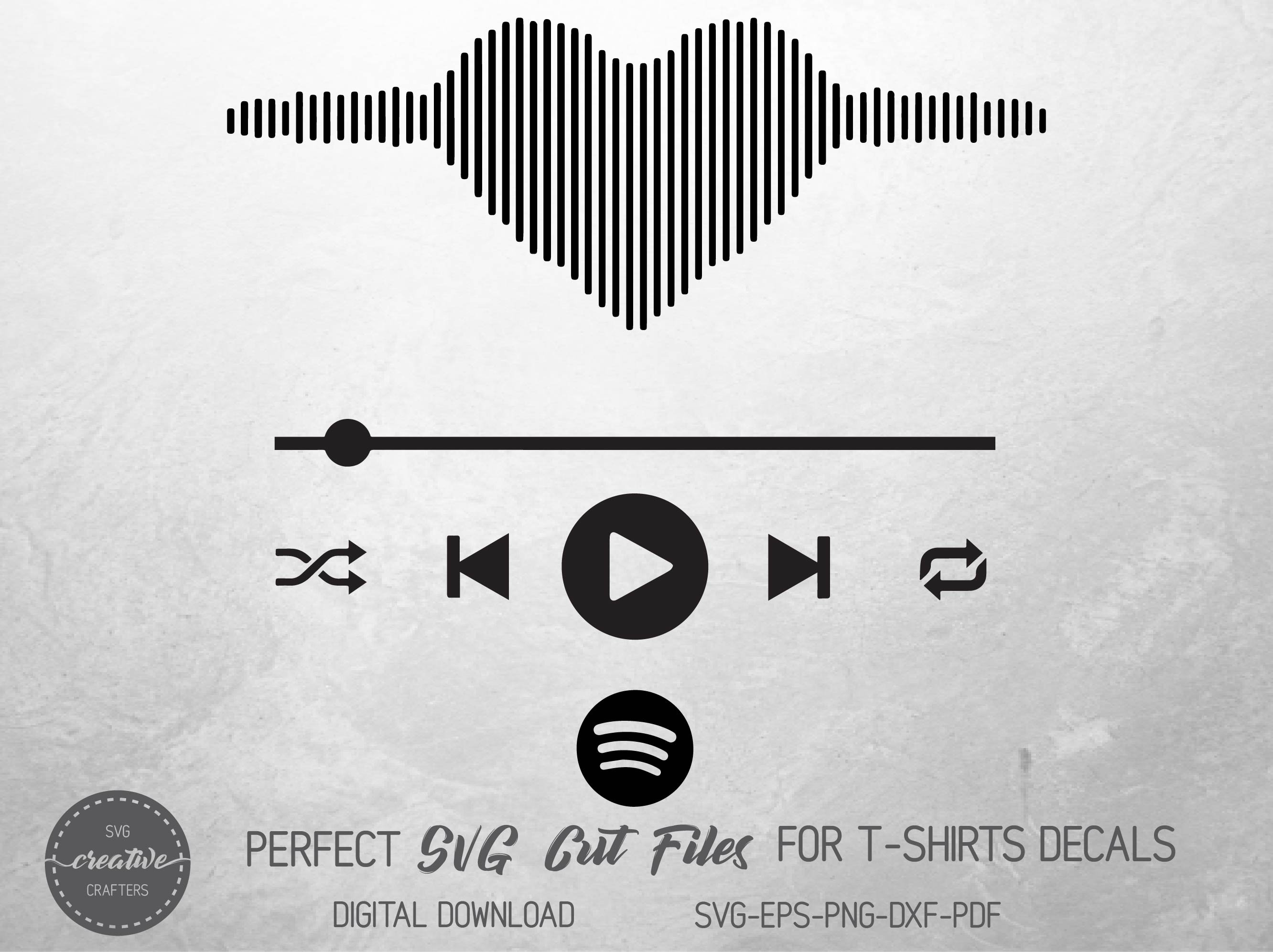 Spotify SVG Spotify Glass SVG Music Player SVG Music Notes Etsy Canada