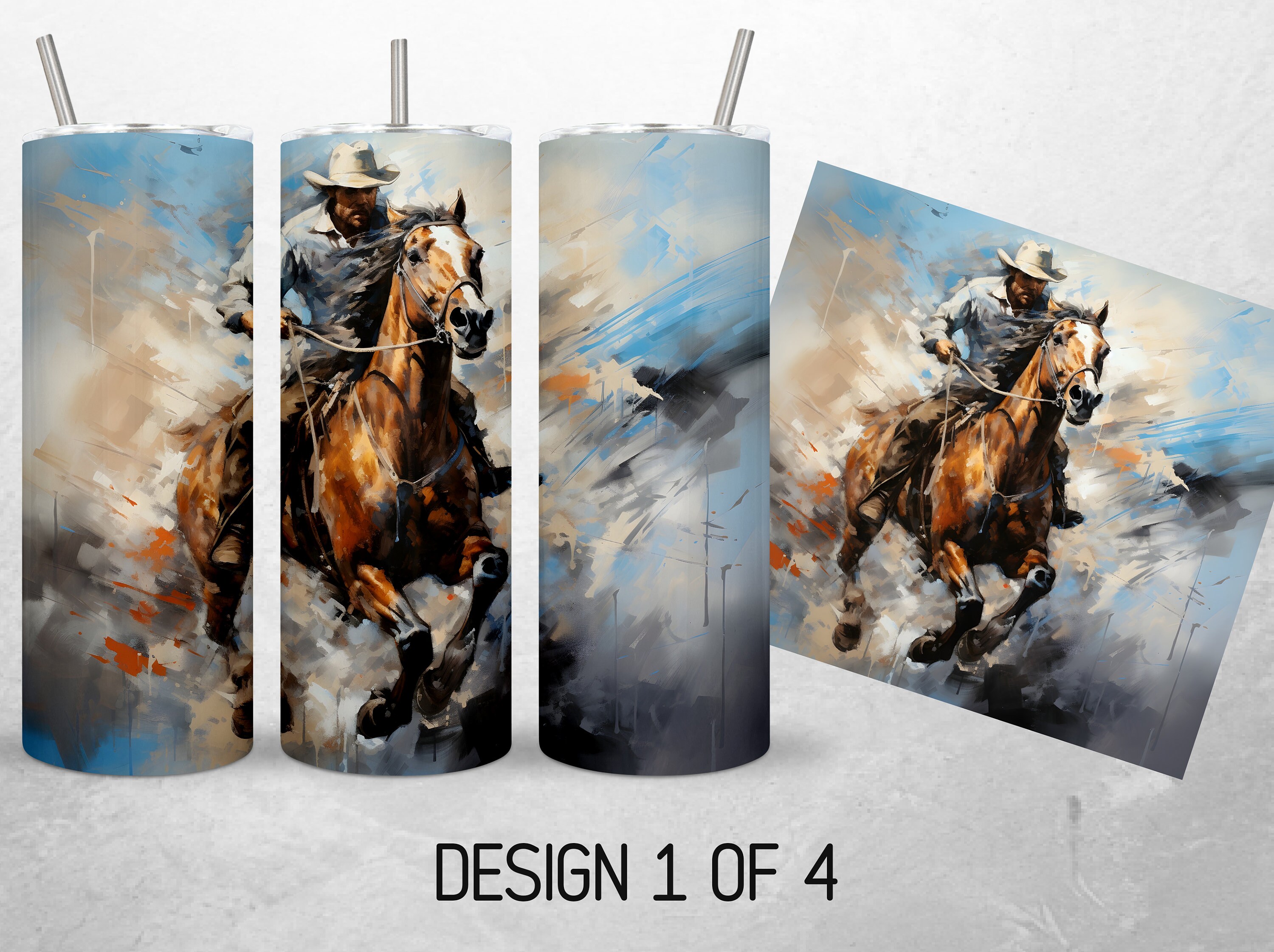 Western Cowboy Tumbler Wrap Horse Country Tumbler PNG Bundle Rodeo ...