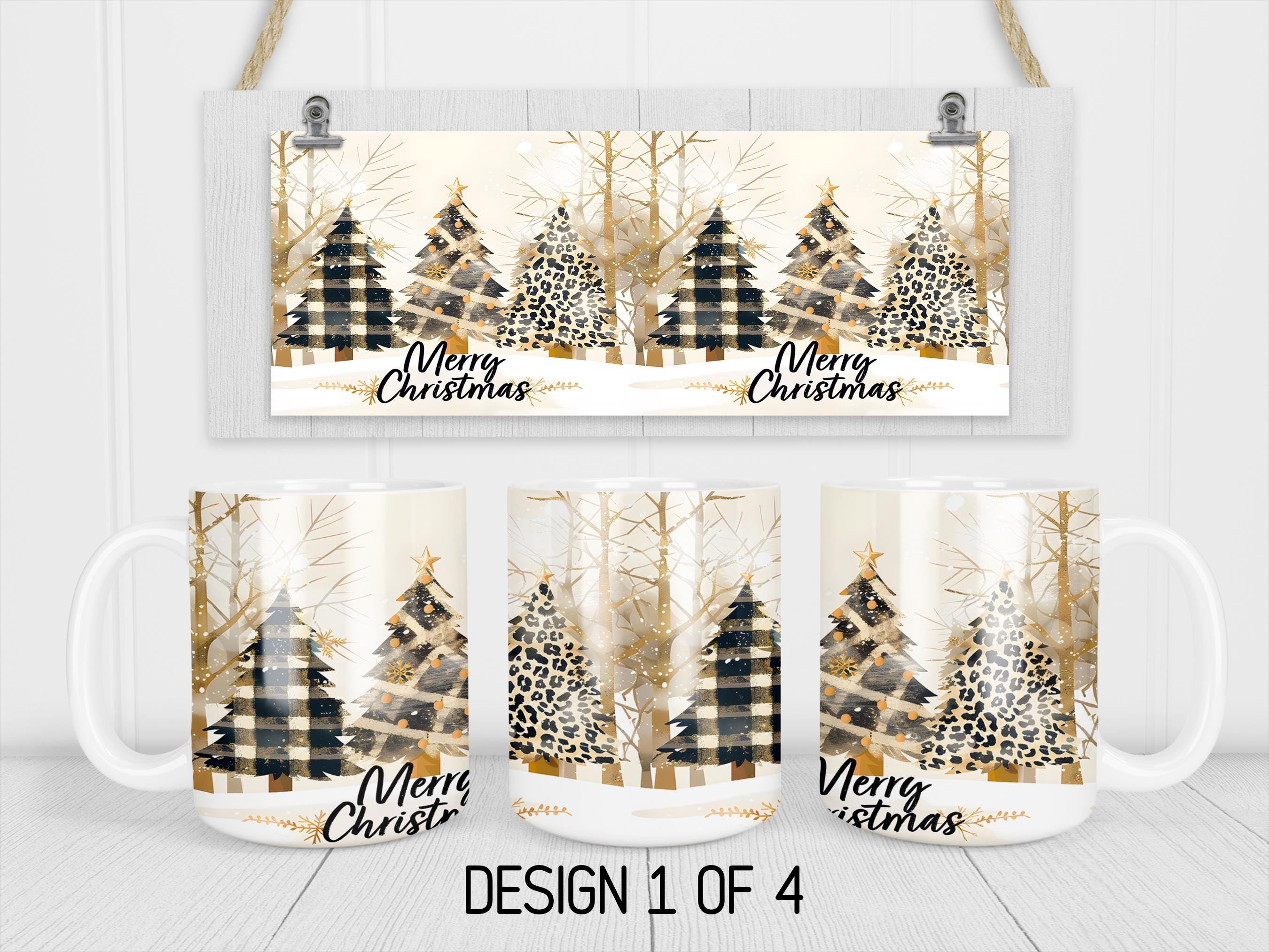 Christmas Tree Mug Wrap PNG Bundle Merry Christmas 15oz Mug Wrap ...