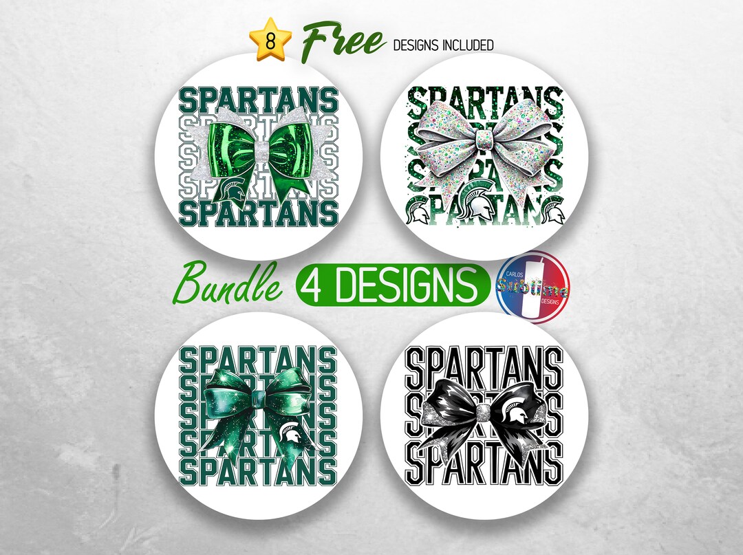 Michigan State Spartans Absorbent Stone Car Coaster (Set Of 2) - 4x6