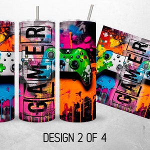 Gamer Tumbler Wrap Gaming Game Controller Tumbler Wrap Video Game ...