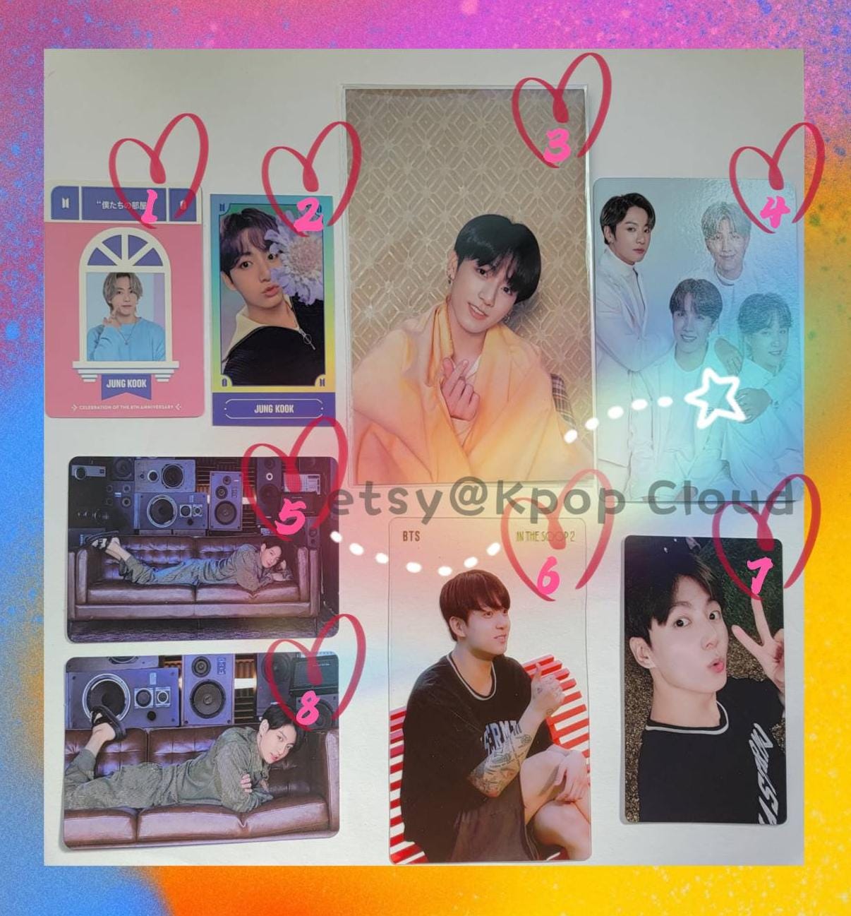BTS Official Photocards Suga Tae Jungkook Jimin Jhope Jin Rm| LYS