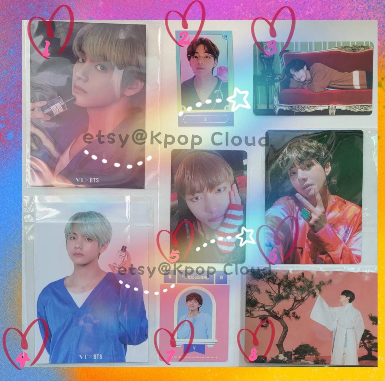 BTS Official Photocards Suga Tae Jungkook Jimin Jhope Jin Rm| LYS